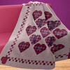 Plum Candy Hearts Pattern Patchwork